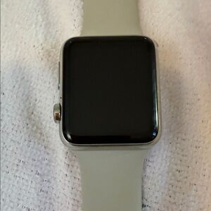 Apple Watch Series 1 with Silver Case and white Band